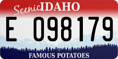 ID license plate E098179