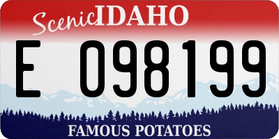 ID license plate E098199