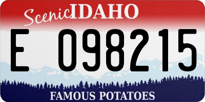 ID license plate E098215