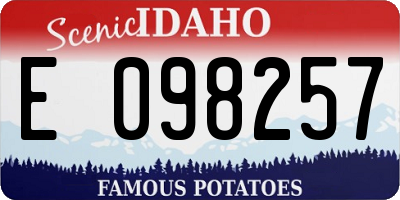 ID license plate E098257
