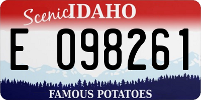 ID license plate E098261