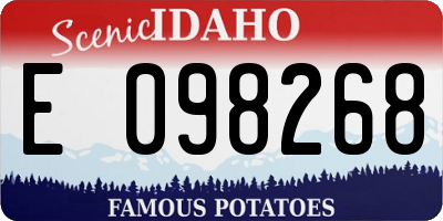 ID license plate E098268