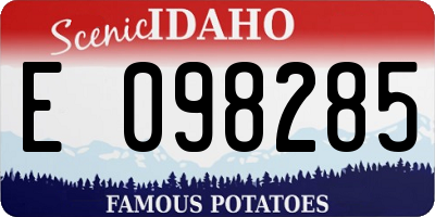 ID license plate E098285