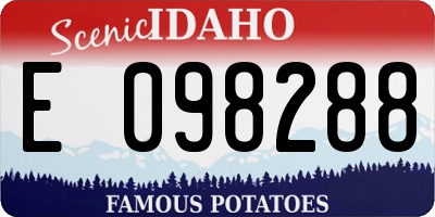 ID license plate E098288