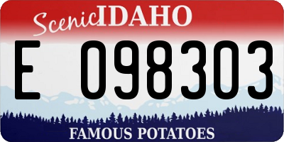 ID license plate E098303