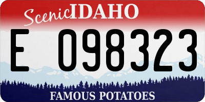 ID license plate E098323