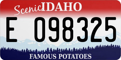 ID license plate E098325