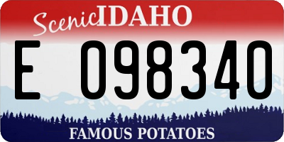 ID license plate E098340