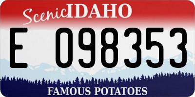 ID license plate E098353