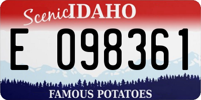 ID license plate E098361