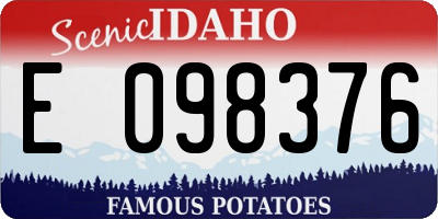 ID license plate E098376