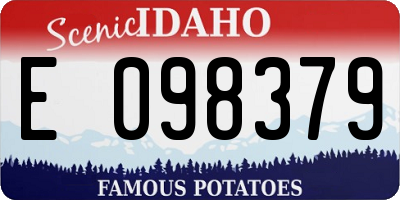 ID license plate E098379