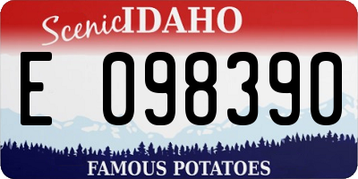 ID license plate E098390