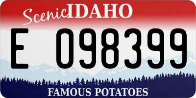 ID license plate E098399