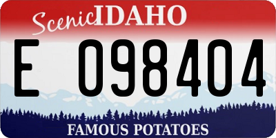 ID license plate E098404