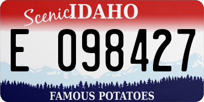 ID license plate E098427