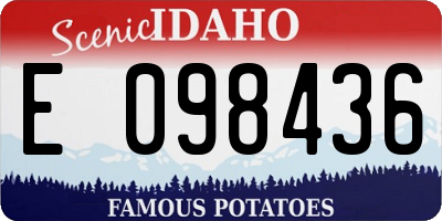 ID license plate E098436
