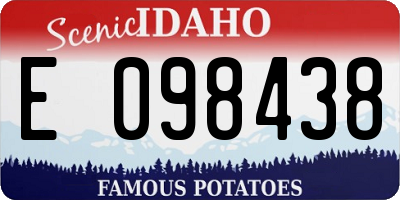 ID license plate E098438