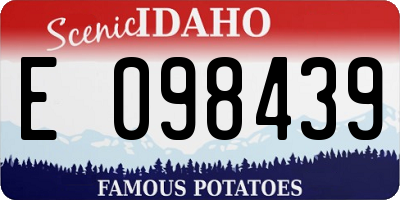 ID license plate E098439