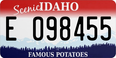 ID license plate E098455