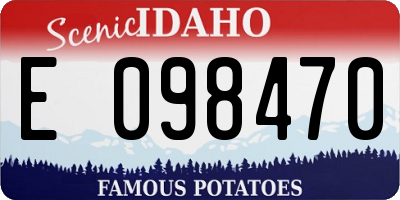 ID license plate E098470