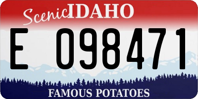 ID license plate E098471
