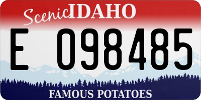ID license plate E098485