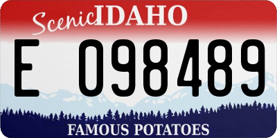 ID license plate E098489