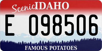 ID license plate E098506