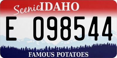 ID license plate E098544