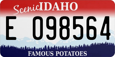 ID license plate E098564