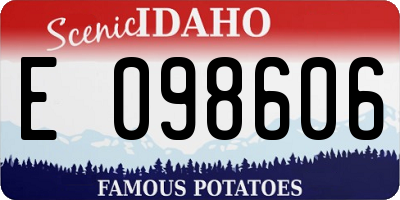 ID license plate E098606