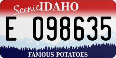 ID license plate E098635