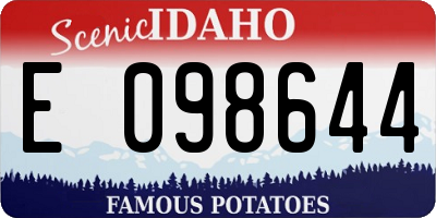ID license plate E098644