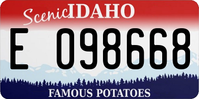 ID license plate E098668