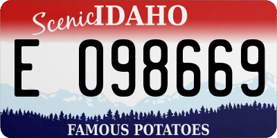 ID license plate E098669