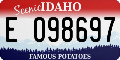 ID license plate E098697