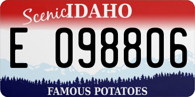 ID license plate E098806