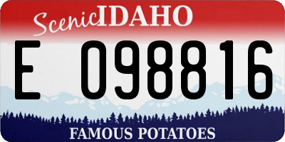 ID license plate E098816