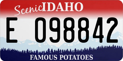 ID license plate E098842