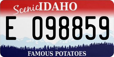 ID license plate E098859