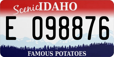 ID license plate E098876