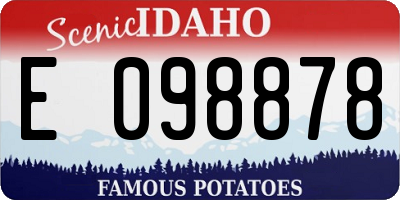 ID license plate E098878