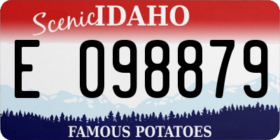 ID license plate E098879