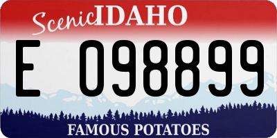 ID license plate E098899