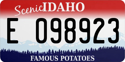 ID license plate E098923