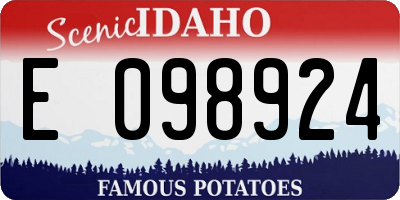 ID license plate E098924