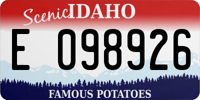 ID license plate E098926