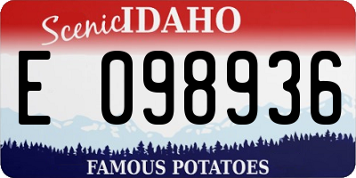 ID license plate E098936