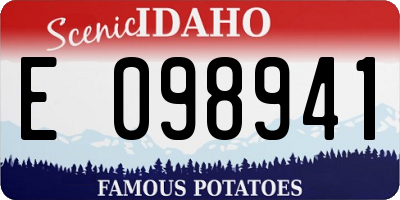 ID license plate E098941